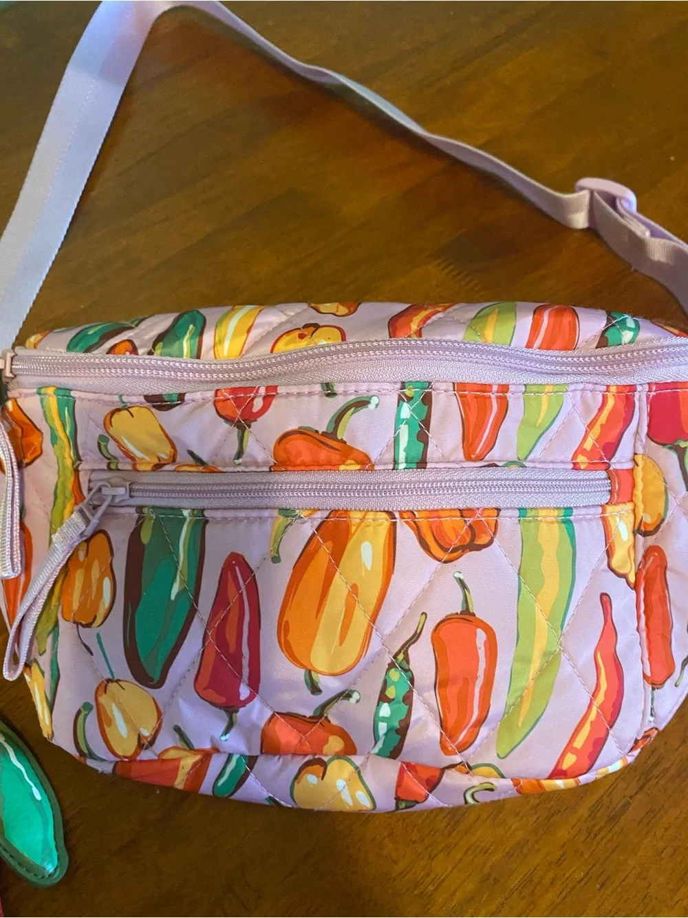 Vera Bradley Lilac Pepper-Print Crossbody Waist Bag